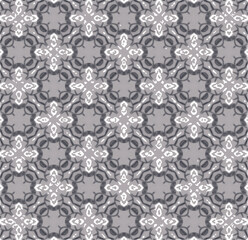 A seamless vector pattern of blooming flowers in soft gray tones, creating a delicate, elegant, and subtle floral design.

