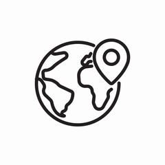 world location pin icon vector sign