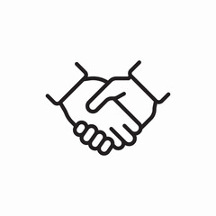 partnership deal handshake icon vector sign