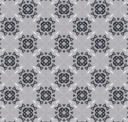A seamless vector pattern of blooming flowers in shades of gray and black, offering a sophisticated and minimalist floral design.

