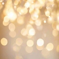 Golden Bokeh Lights Background: Festive Abstract Image