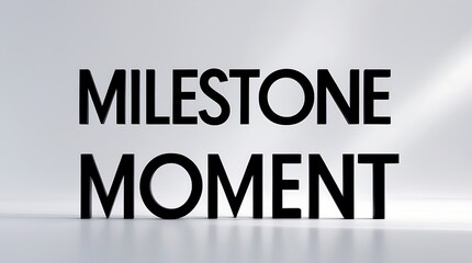 Milestone moment showcasing bold and clear typography against a minimalistic background