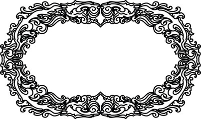 Aesthetic vintage floral border design