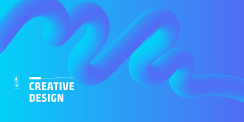 Abstract Blue Swirls Creative Gradient Design Background