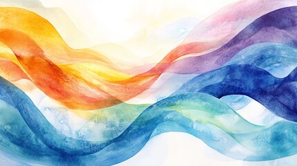 Watercolor shapes create a unique and flowing pattern that never ends.