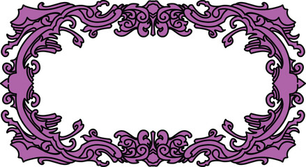 Aesthetic vintage floral border design