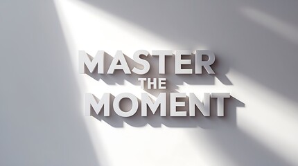 Mastering the moment through creative typography on a light background