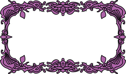 Aesthetic vintage floral border design