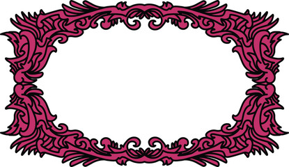 Aesthetic vintage floral border design