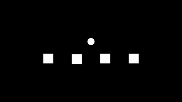 Loading Animation - White Ball Bouncing over White Floating Squares - Loopable
