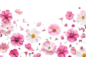 Flowers Floating in a Transparent Space, An Ethereal Display of Beauty