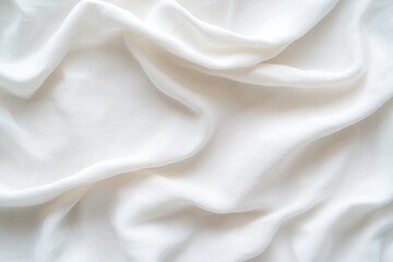 Obraz premium Eleganter weißer Stoff mit weichen Falten