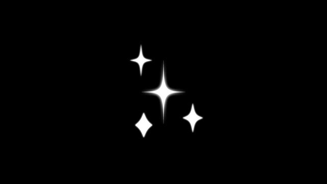 Glittering Starry Sky Animation with Magical Sparkles and Light Effects