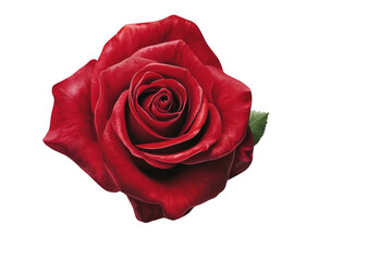 Fototapeta premium Red Rose's Petals Appear Transparent When Held Against the Black Background