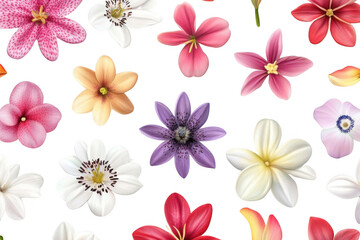 Floral Patterns with Transparent Objects, Delicate Petals, and a Black Background