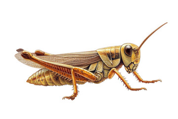 Fototapeta premium A Transparent Grasshopper Against a Black Background, Its Wings and Body Seemingly Invisible