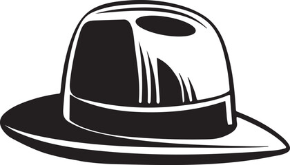 Hat silhouette vector design with white background..