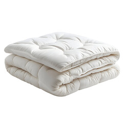 Obraz premium Quilted Mattress Topper with Extra Plush Filling Isolated on Transparent Background