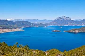 Overlook of  Lugu Lake Lijiang China