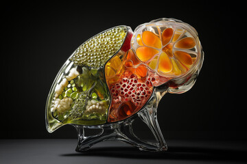 Fototapeta premium medical anatomy model of human spleen