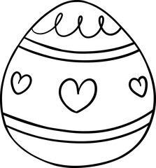 Easter egg Outline Coloring