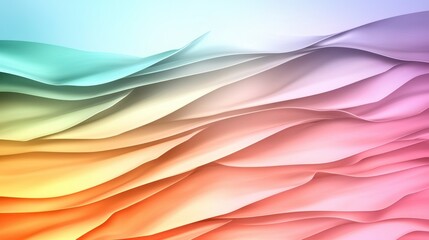 Soft Colorful Waves Flowing in Gentle Gradient Harmony