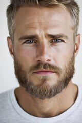 Obraz premium Handsome Man with Beard and Blond Hair