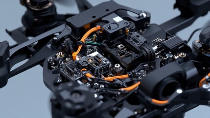 Drone Interior: A Close-Up View of Complex Technology