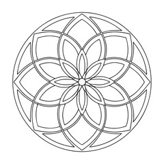 Fototapeta premium Mandala design for coloring page 