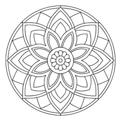 Mandala design for coloring page 