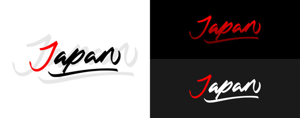 Japanese culture hand drawn lettering. Vector typography.