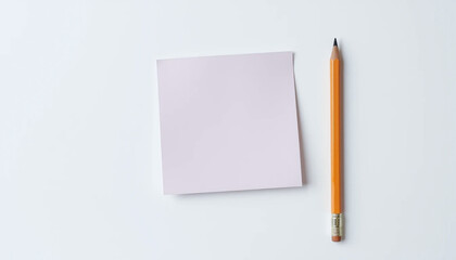 Blank Pink Sticky Notes with Pencils for Creative Planning and Reminders