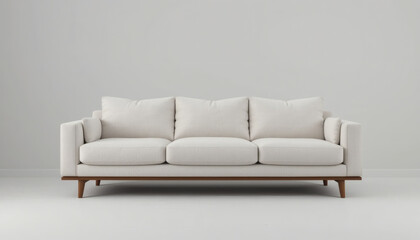 Unmarked modern sofa with no branding, perfect for furniture marketing and home decor visuals