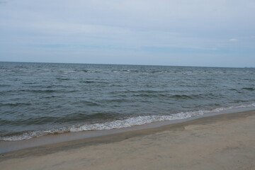 Sandy beach and sea for background