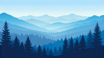Fototapeta premium Blue gradient background.