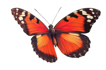 Butterfly Shows Its Orange Wings with Black Edges, Entomology Theme