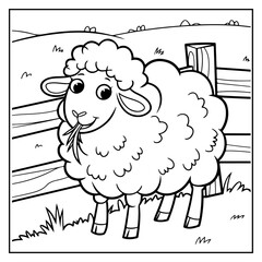 Cozy Farm Animals Bold and Easy Coloring Book For Kids and Adults 