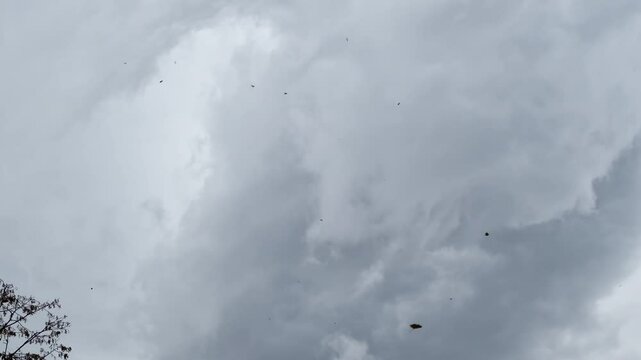 Fast moving clouds before the storm