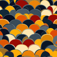 Obraz premium Abstract colorful overlapping circles pattern, design background