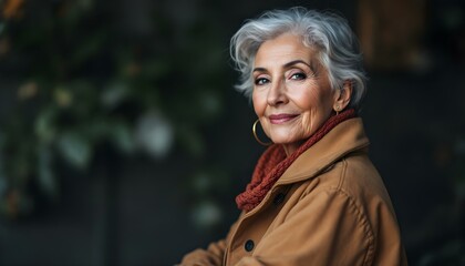 Naklejka premium Aged Grace: A Portrait of Serenity