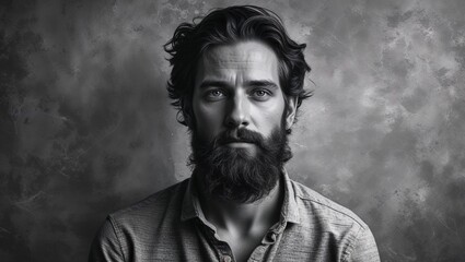 Obraz premium Portrait of a white man with a beard