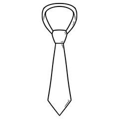 tie illustration hand drawn outline vector
