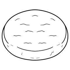 chocolate biscuit sandwich illustration hand drawn outline vector
