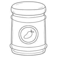 mango jam illustration hand drawn outline vector