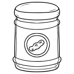 peanut butter illustration hand drawn outline vector