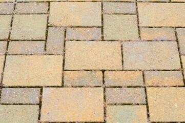 yellow paving tile background