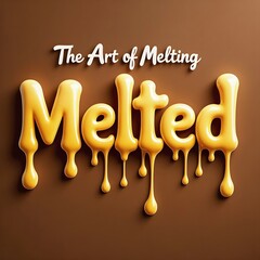 creative font where each letter appears made of melted, gooey cheese with realistic drips, perfect for a fun food-themed logo