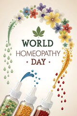 Obraz premium Homeopathy Day, World Homeopathy Day, 