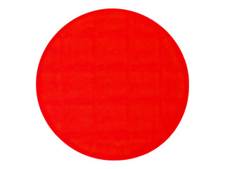 Red circular paper sticker