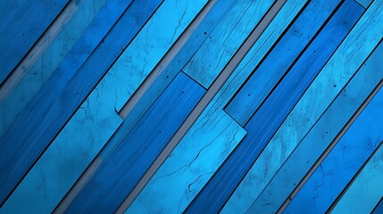 Diagonal Blue Wood Plank Texture: Digital Illustration AI Generated